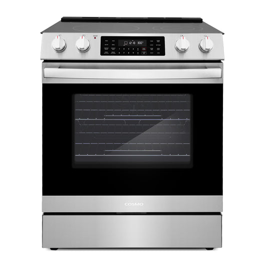 Cosmo Commercial Style 30 inch, Stainless Steel Electric Range with Self Clean Air Fry Oven - COS-ERC305WKTD