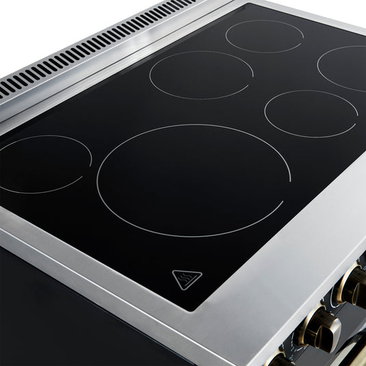 Forno Paolo 36 Inch, Black Freestanding Electric Range - FFSEL6011-36BLK
