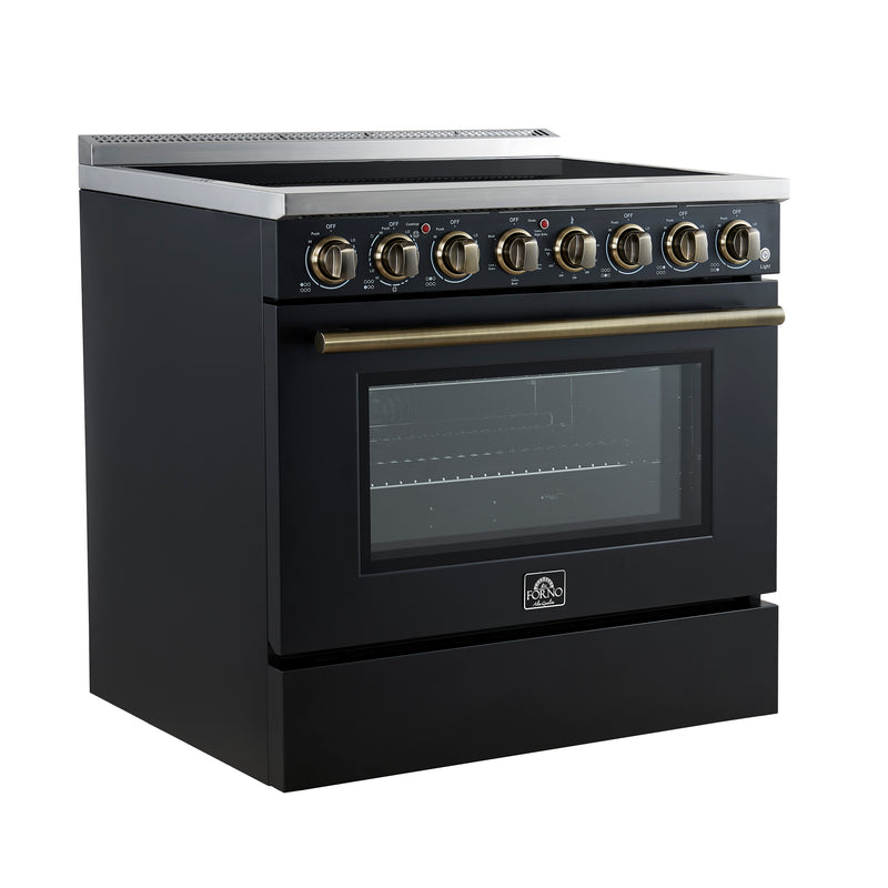 Load image into Gallery viewer, Forno Paolo 36 Inch, Black Freestanding Electric Range - FFSEL6011-36BLK
