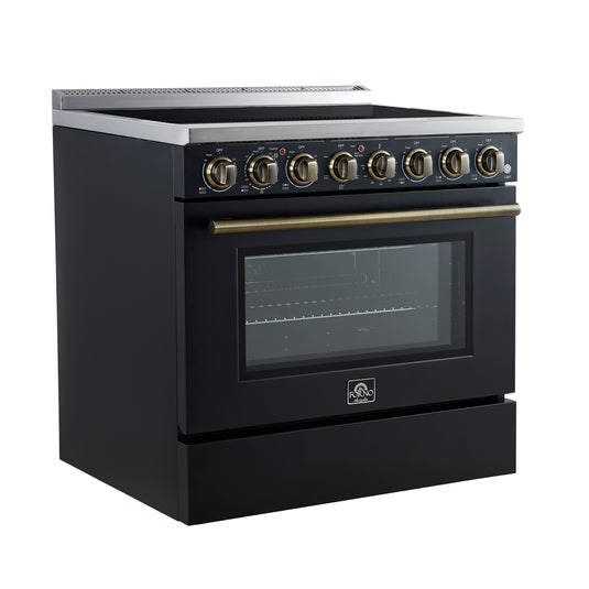 Forno Paolo 36 Inch, Black Freestanding Electric Range - FFSEL6011-36BLK