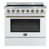 Forno Paolo 36 Inch, White Freestanding Electric Range - FFSEL6011-36WHT