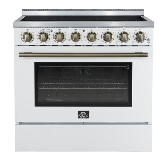 Forno Paolo 36 Inch, White Freestanding Electric Range - FFSEL6011-36WHT