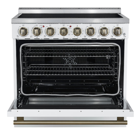 Forno Paolo 36 Inch, White Freestanding Electric Range - FFSEL6011-36WHT