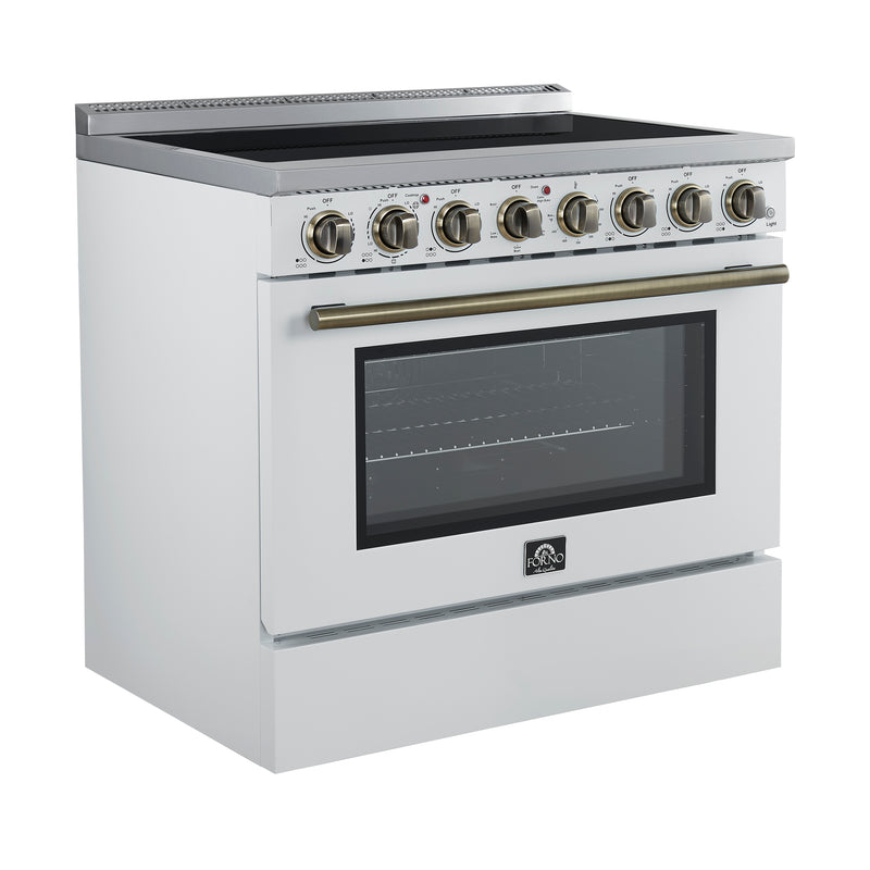 Load image into Gallery viewer, Forno Paolo 36 Inch, White Freestanding Electric Range - FFSEL6011-36WHT
