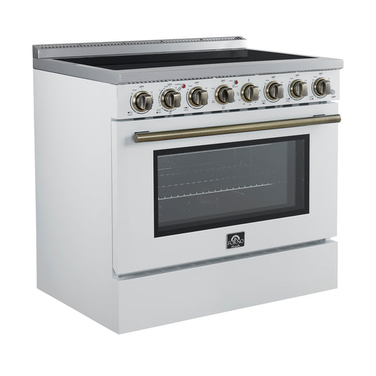 Forno Paolo 36 Inch, White Freestanding Electric Range - FFSEL6011-36WHT