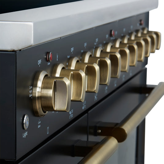 Forno Paolo-48 Inch, Black Freestanding Electric Range - FFSEL6011-48BLK