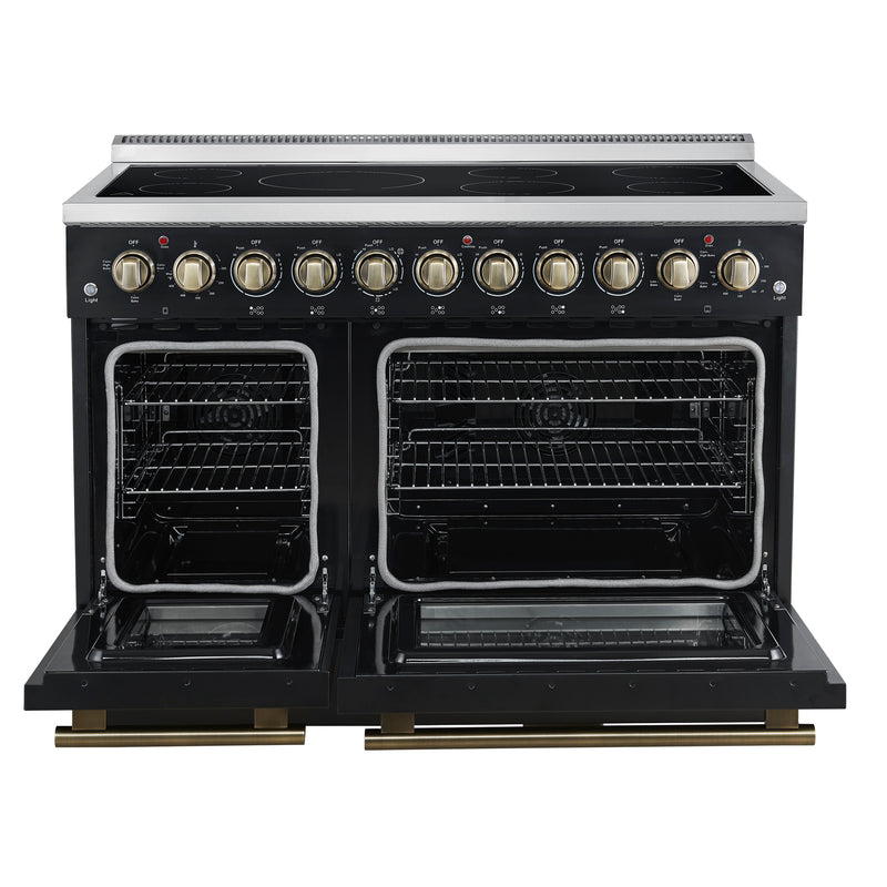 Load image into Gallery viewer, Forno Paolo-48 Inch, Black Freestanding Electric Range - FFSEL6011-48BLK
