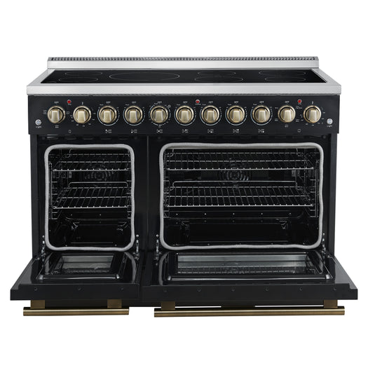 Forno Paolo-48 Inch, Black Freestanding Electric Range - FFSEL6011-48BLK