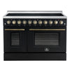 Forno Paolo-48 Inch, Black Freestanding Electric Range - FFSEL6011-48BLK