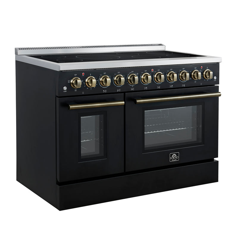 Load image into Gallery viewer, Forno Paolo-48 Inch, Black Freestanding Electric Range - FFSEL6011-48BLK
