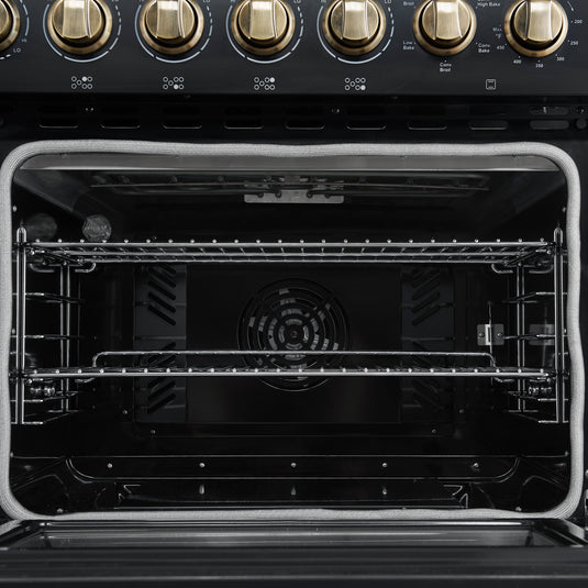 Forno Paolo-48 Inch, Black Freestanding Electric Range - FFSEL6011-48BLK