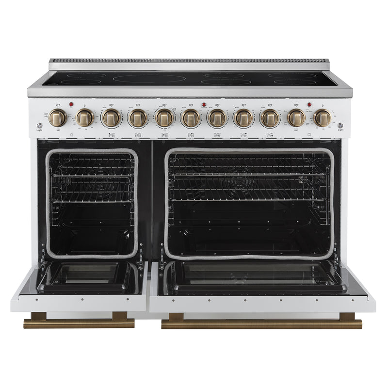 Load image into Gallery viewer, Forno Paolo 48 Inch, White Freestanding Electric Range - FFSEL6011-48WHT
