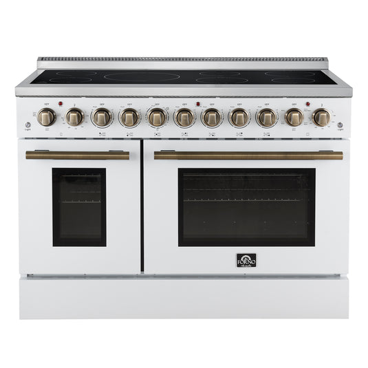 Forno Paolo 48 Inch, White Freestanding Electric Range - FFSEL6011-48WHT