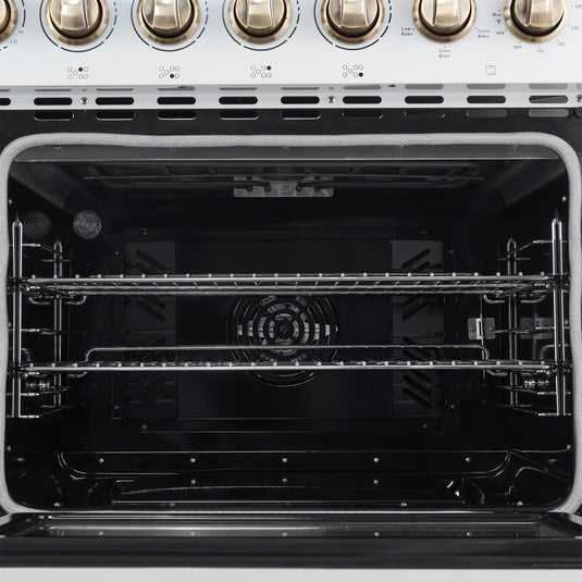 Forno Paolo 48 Inch, White Freestanding Electric Range - FFSEL6011-48WHT