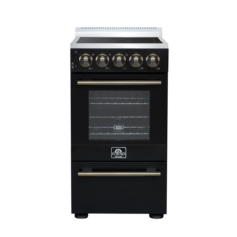 Load image into Gallery viewer, Forno Pallerano 20 Inch, Black Freestanding Electric Range - FFSEL6052-20BLK
