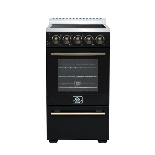 Forno Pallerano 20 Inch, Black Freestanding Electric Range - FFSEL6052-20BLK