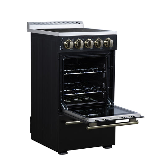 Forno Pallerano 20 Inch, Black Freestanding Electric Range - FFSEL6052-20BLK