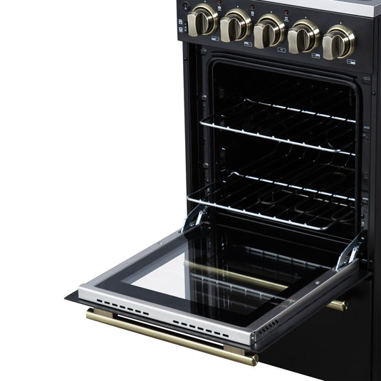 Forno Pallerano 20 Inch, Black Freestanding Electric Range - FFSEL6052-20BLK