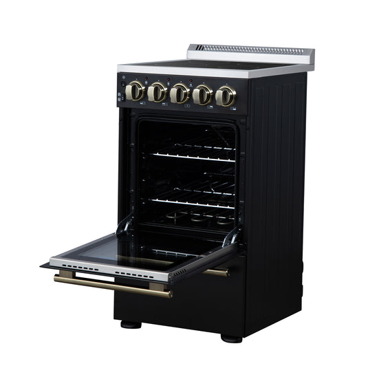 Forno Pallerano 20 Inch, Black Freestanding Electric Range - FFSEL6052-20BLK