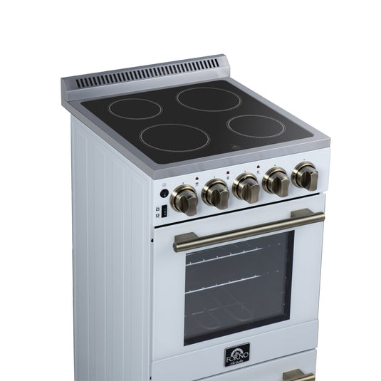 Forno Pallerano 20 Inch, White Freestanding Electric Range - FFSEL6052-20WHT