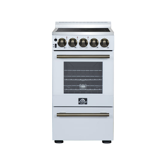 Forno Pallerano 20 Inch, White Freestanding Electric Range - FFSEL6052-20WHT