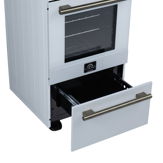 Forno Pallerano 20 Inch, White Freestanding Electric Range - FFSEL6052-20WHT