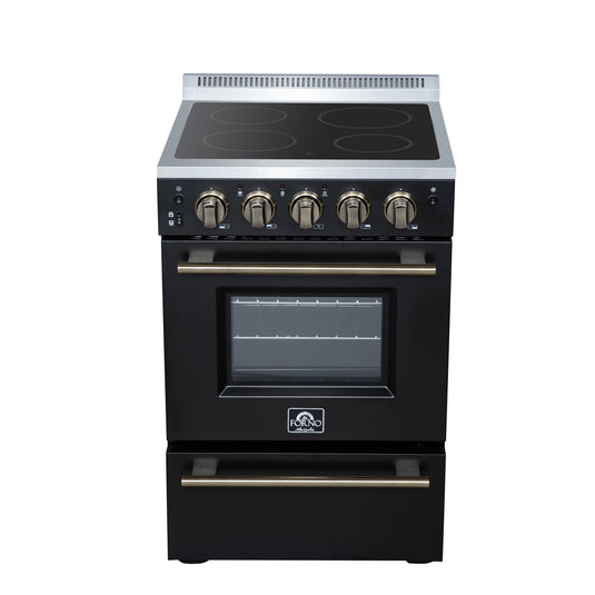 Forno Loiano 24 Inch, Black Freestanding Electric Range - FFSEL6069-24BLK
