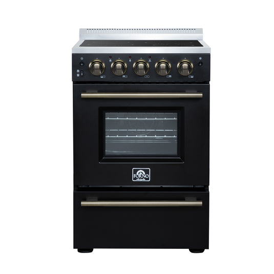 Forno Loiano 24 Inch, Black Freestanding Electric Range - FFSEL6069-24BLK