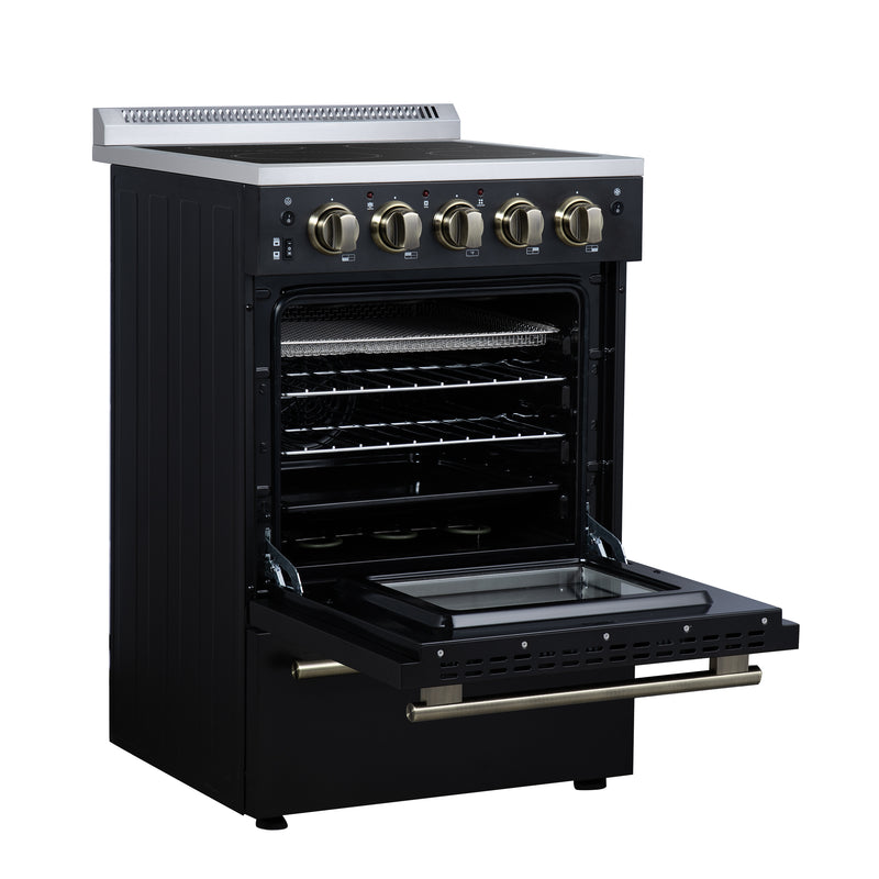 Load image into Gallery viewer, Forno Loiano 24 Inch, Black Freestanding Electric Range - FFSEL6069-24BLK
