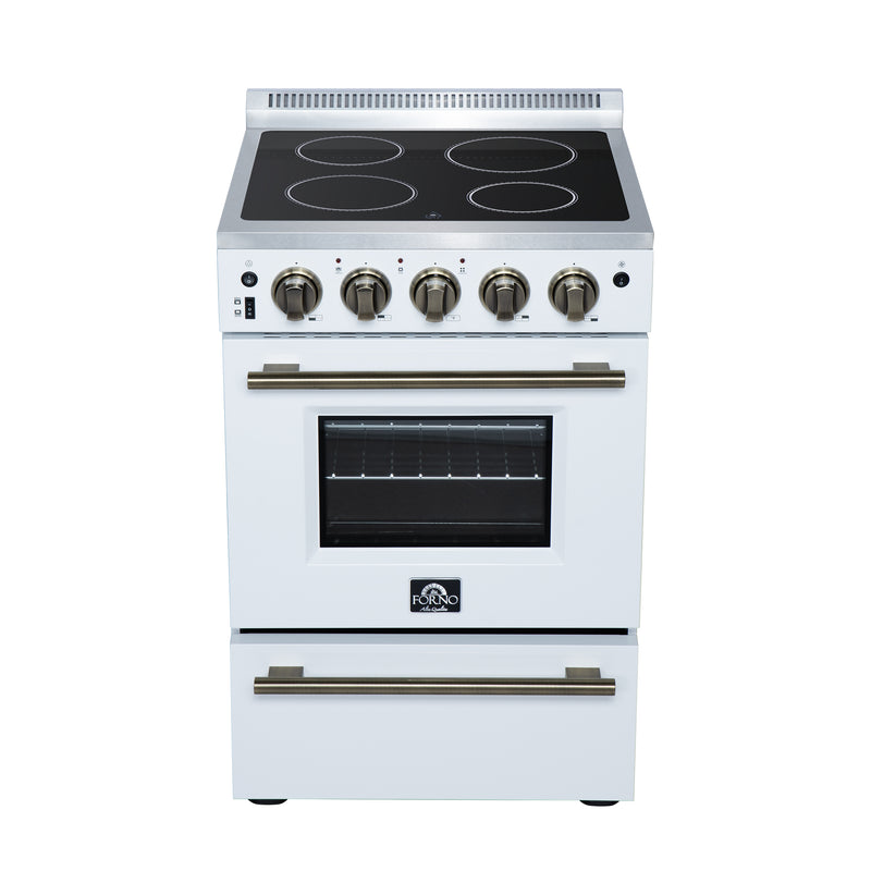 Load image into Gallery viewer, Forno Loiano 24 Inch, White Freestanding Electric Range - FFSEL6069-24WHT
