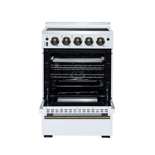Forno Loiano 24 Inch, White Freestanding Electric Range - FFSEL6069-24WHT