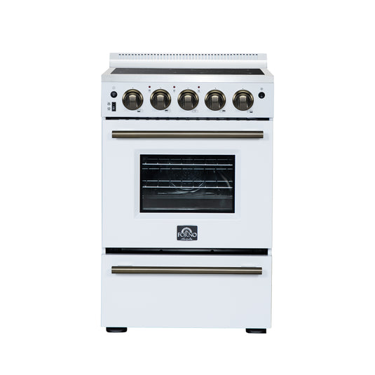 Forno Loiano 24 Inch, White Freestanding Electric Range - FFSEL6069-24WHT