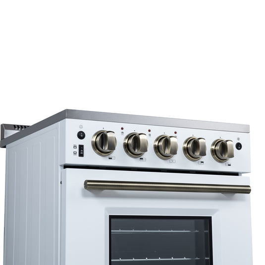 Forno Loiano 24 Inch, White Freestanding Electric Range - FFSEL6069-24WHT