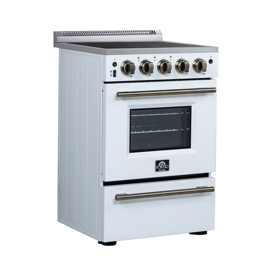 Forno Loiano 24 Inch, White Freestanding Electric Range - FFSEL6069-24WHT