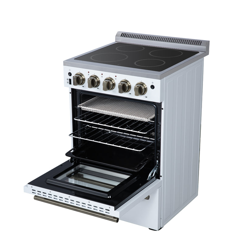 Load image into Gallery viewer, Forno Loiano 24 Inch, White Freestanding Electric Range - FFSEL6069-24WHT
