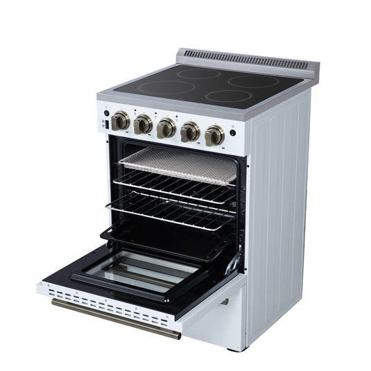 Forno Loiano 24 Inch, White Freestanding Electric Range - FFSEL6069-24WHT