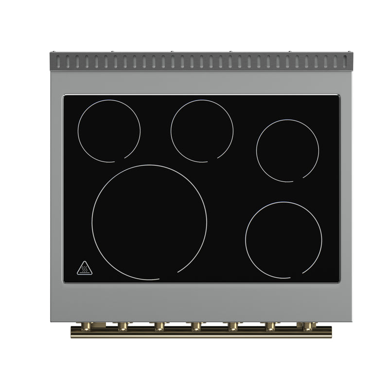 Load image into Gallery viewer, Forno Paolo 30-Inch Freestanding Electric Range, Black, 4.38 cu.ft, True Convection Oven, Energy Efficient
