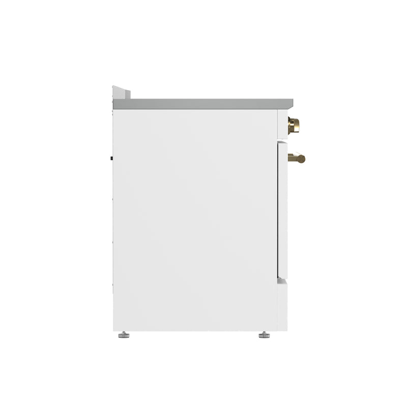 Load image into Gallery viewer, Forno Paolo 30-Inch Freestanding Electric Range, White, 4.38 cu.ft, True Convection Oven, Energy Efficient
