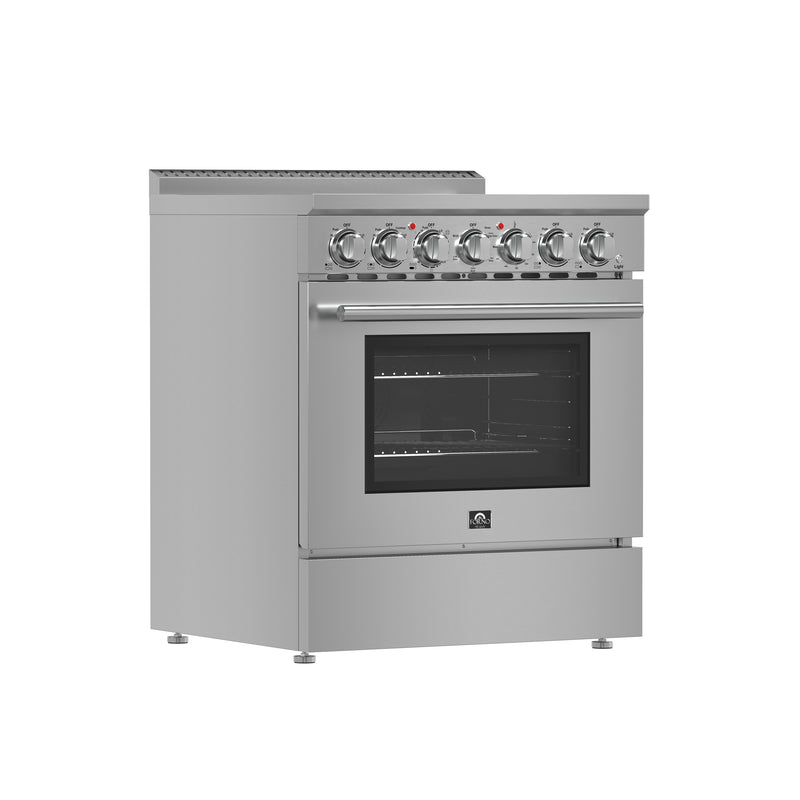 Load image into Gallery viewer, Forno Paolo 30-Inch Freestanding Electric Range, Stainless Steel, 4.38 cu.ft, True Convection Oven, Energy Efficient
