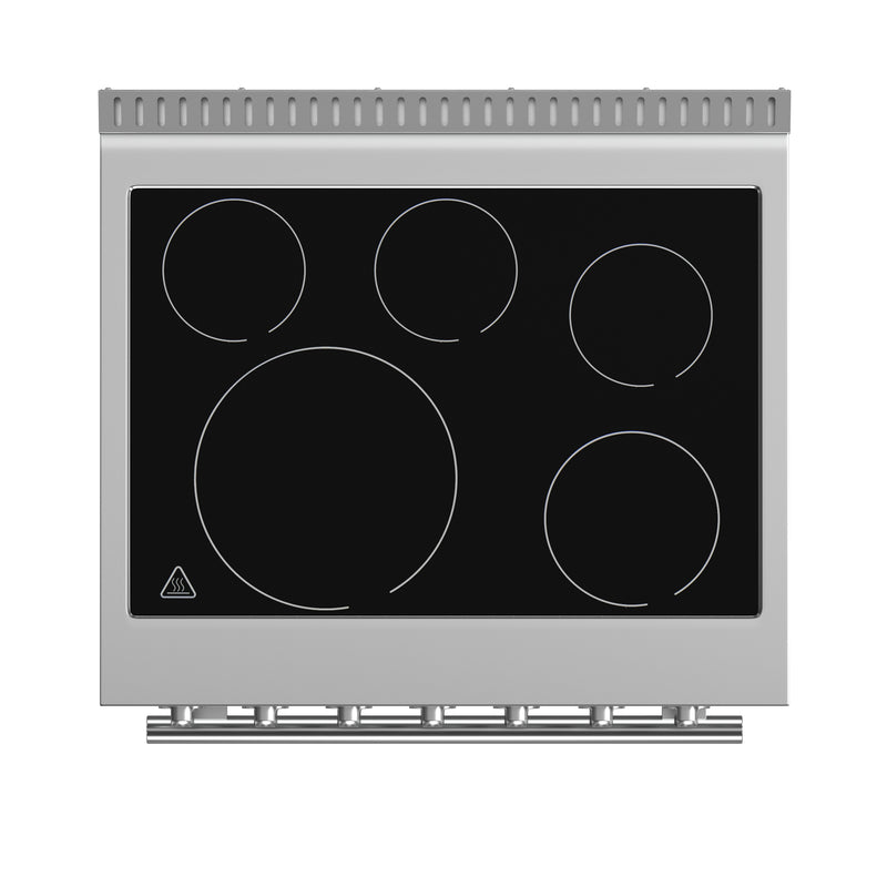 Load image into Gallery viewer, Forno Paolo 30-Inch Freestanding Electric Range, Stainless Steel, 4.38 cu.ft, True Convection Oven, Energy Efficient
