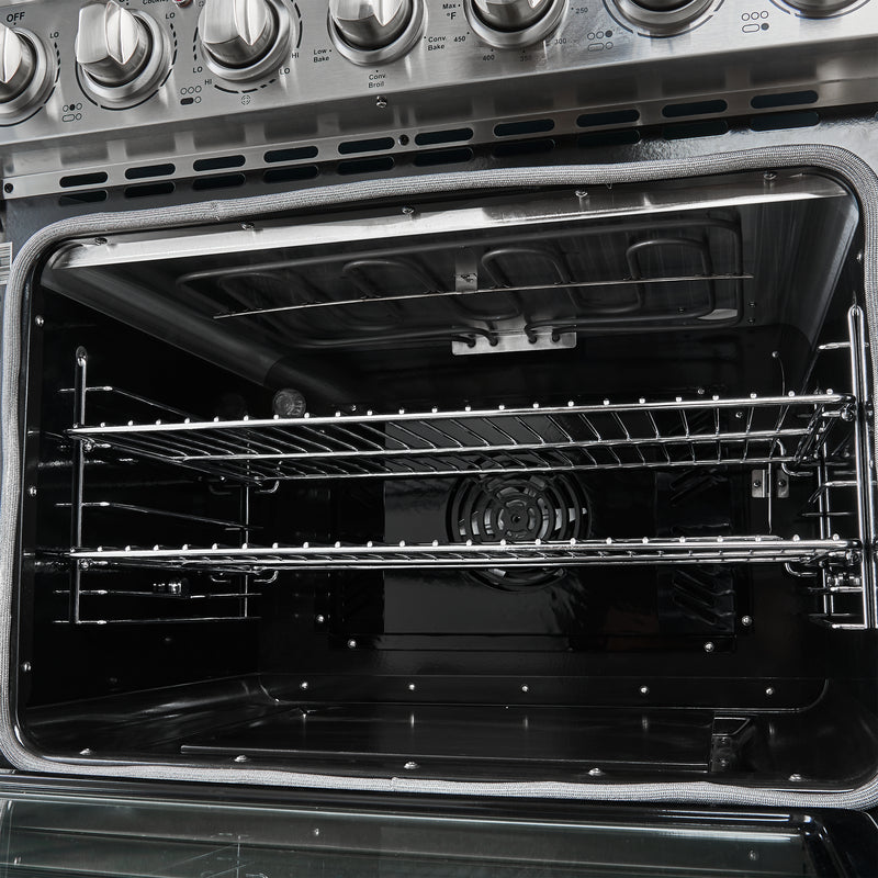 Load image into Gallery viewer, Forno Paolo 30-Inch Freestanding Electric Range, Stainless Steel, 4.38 cu.ft, True Convection Oven, Energy Efficient
