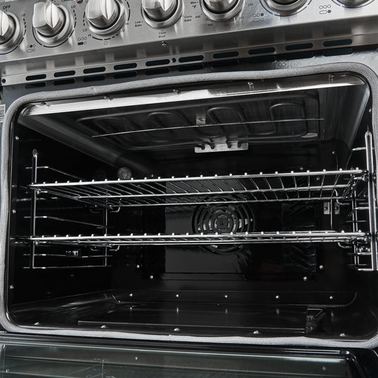 Forno Paolo 30-Inch Freestanding Electric Range, Stainless Steel, 4.38 cu.ft, True Convection Oven, Energy Efficient