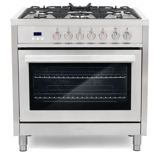Cosmo Commercial-Style 36 inch, Stainless Steel Single Oven Dual Fuel Range - F965