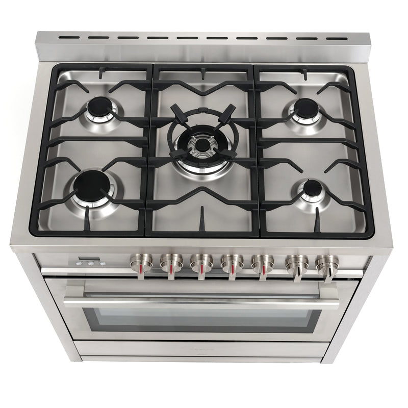 Load image into Gallery viewer, Cosmo Commercial-Style 36 inch, Stainless Steel Dual Fuel Range Convection Oven - F965NF
