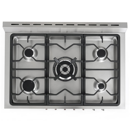 Cosmo Commercial-Style 36 inch, Stainless Steel Dual Fuel Range Convection Oven - F965NF