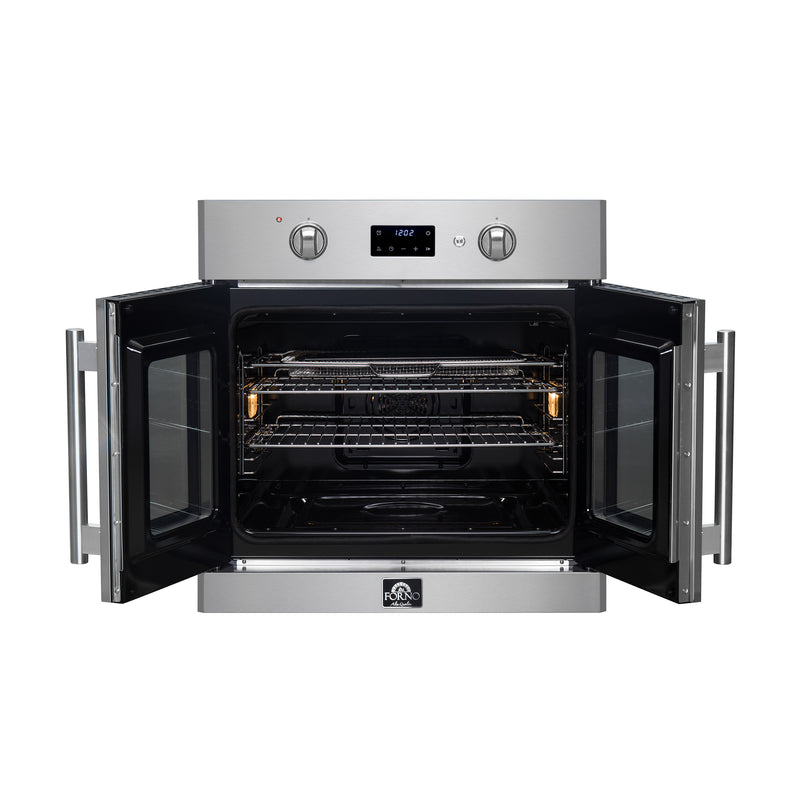 Load image into Gallery viewer, Forno Asti 30-Inch French Door Electric Wall Oven in Stainless Steel, 3.68 cu. ft. True Convection, 3,600W, Air Fry, Sous Vide, Self-Clean
