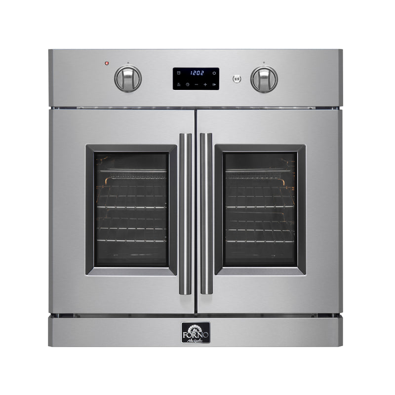 Load image into Gallery viewer, Forno Asti 30-Inch French Door Electric Wall Oven in Stainless Steel, 3.68 cu. ft. True Convection, 3,600W, Air Fry, Sous Vide, Self-Clean
