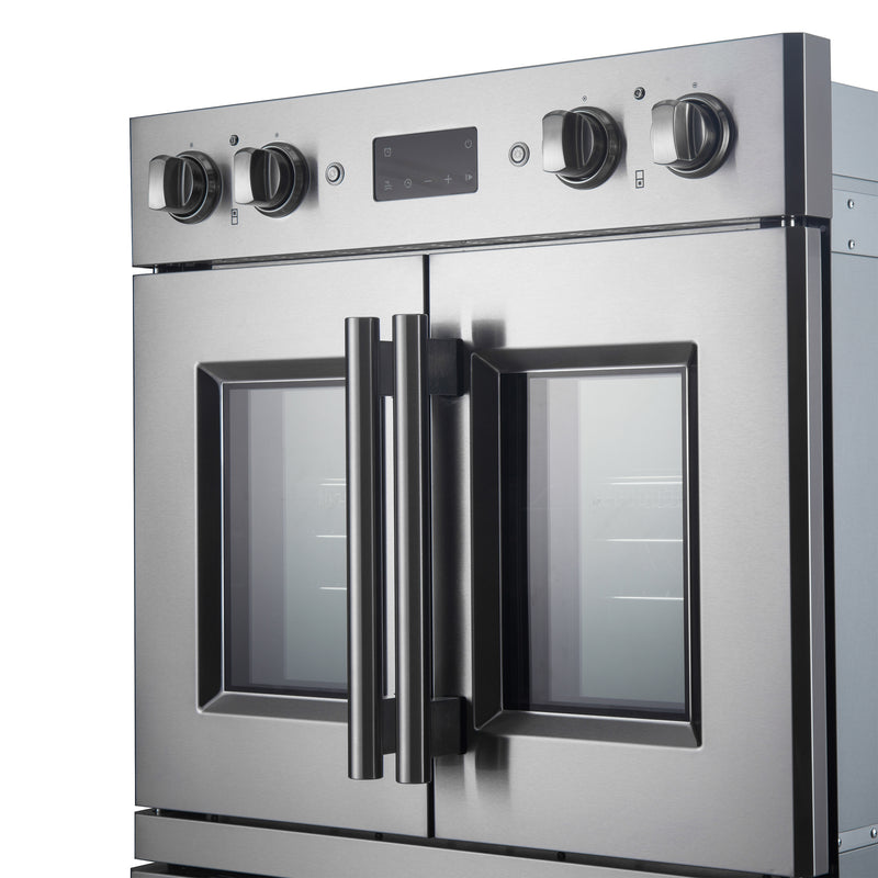Load image into Gallery viewer, Forno Asti 30-Inch Double Electric Wall Oven with Upper French Doors in Stainless Steel, 7.36 cu. ft. Dual True Convection, 7,200W, Air Fry, Sous Vide, Self-Clean
