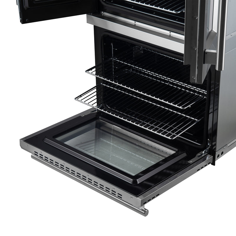 Load image into Gallery viewer, Forno Asti 30-Inch Double Electric Wall Oven with Upper French Doors in Stainless Steel, 7.36 cu. ft. Dual True Convection, 7,200W, Air Fry, Sous Vide, Self-Clean
