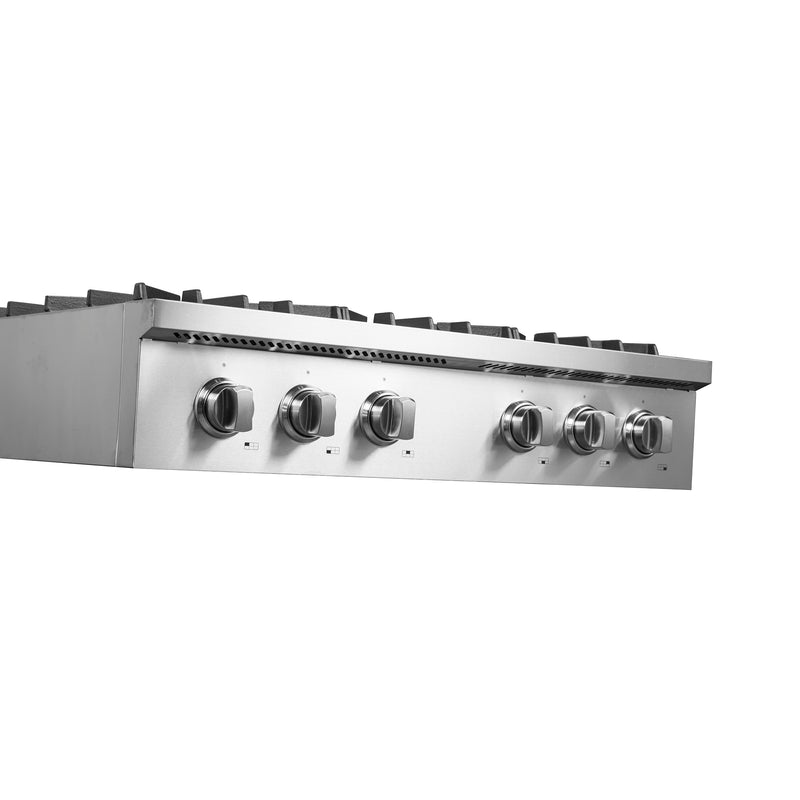 Load image into Gallery viewer, Forno Cossato Alta Qualita 36-Inch Pro-Style Gas Rangetop, Stainless Steel, 6 Sealed Burners, 83,000 BTU Total Output, Continuous Cast Iron Grates
